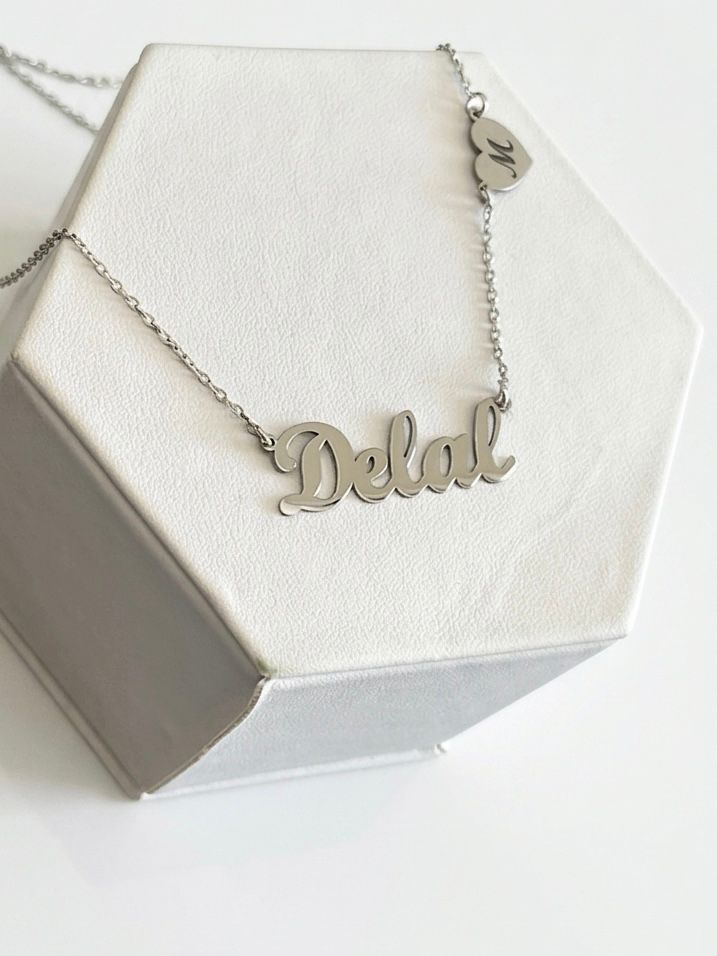 Personalized Name Necklace with Custom Engraved Heart
