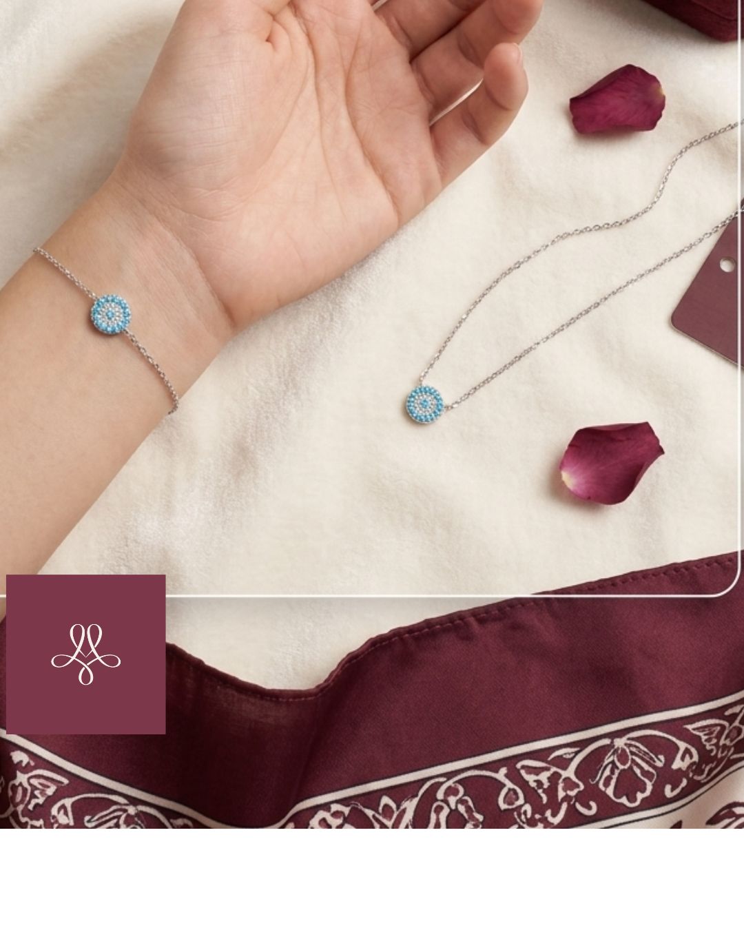 Evil Eye Jewelry Set – Necklace & Bracelet